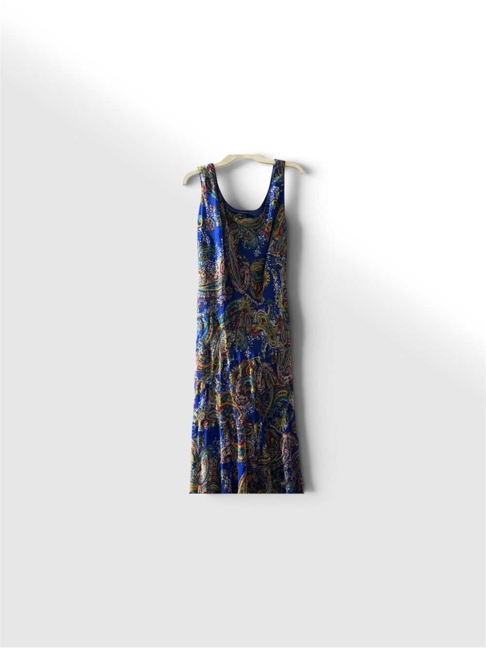 Jones New York Blue Paisley Sleeveless Midi Dress